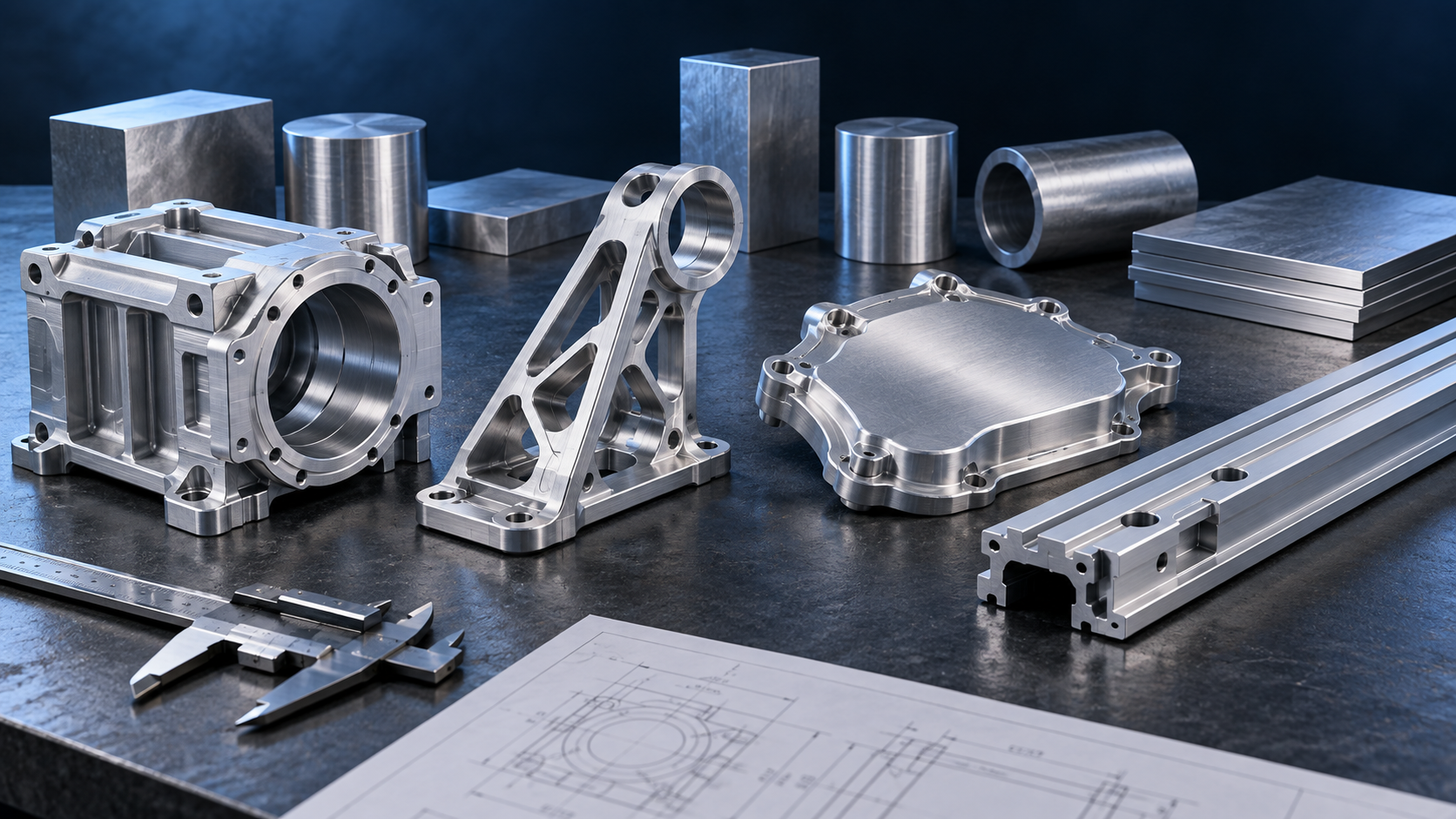 Conceptual selection of machined aluminum housings brackets covers and extrusion-based parts with different stock forms